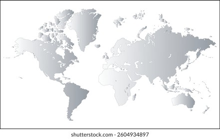 New modern world map, silhouettes world map, modern world map graphic, Countries Silhouettes Stock Illustrations, Vectors