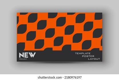 New modernism aesthetics. Brutalism inspired graphic design of vector poster cover layout made with vector abstract elements and geometric shapes, useful for poster art, website headers, digital print