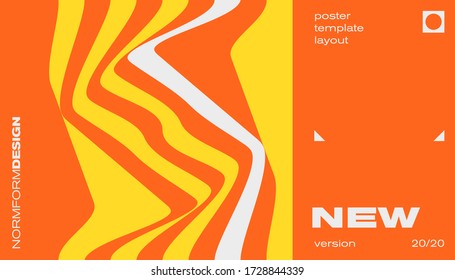 New modernism aesthetics in vector poster design cards. Brutalism inspired graphics in web template layouts made with abstract geometric shapes, useful for poster art, website headers, digital prints.