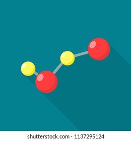 New molecule icon. Flat illustration of new molecule vector icon for web design