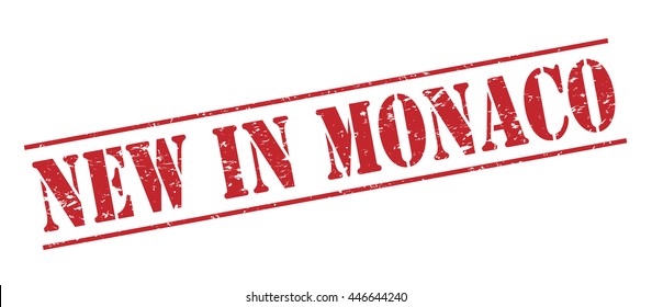 new in monaco vector stamp on white background