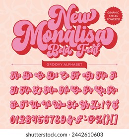 New Monalisa Retro Vintage Display bold Font alphabet