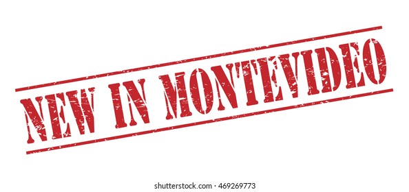 new in montevideo vector stamp on white background