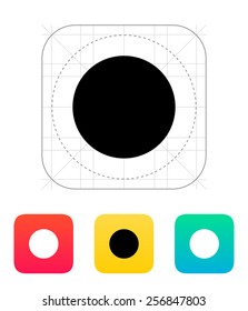 New moon abstract icon. Vector illustration.