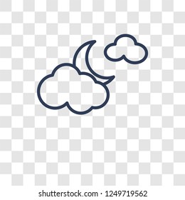 New moon icon. Trendy New moon logo concept on transparent background from Weather collection