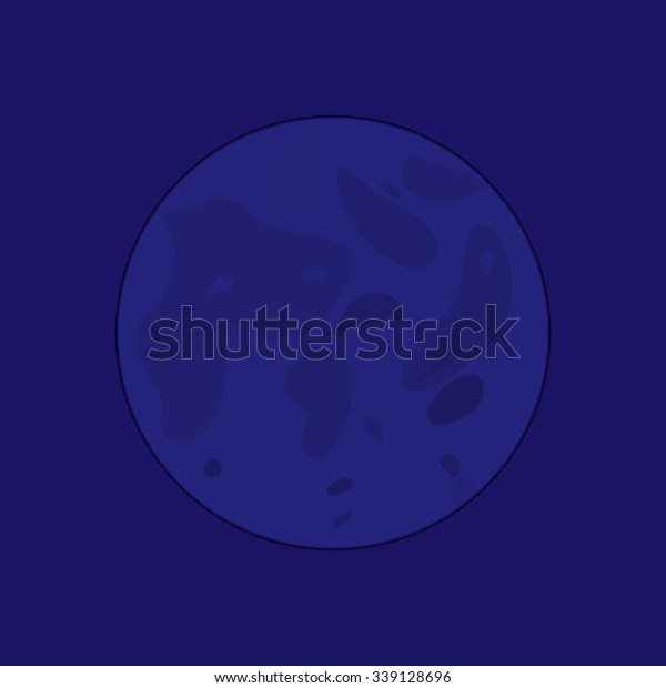 New\
Moon - lunar phase. Flat style vector\
illustration.