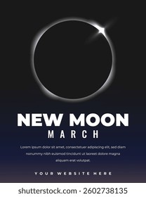 New Moon March banner template design. Usable for social media post , flyer, and web.