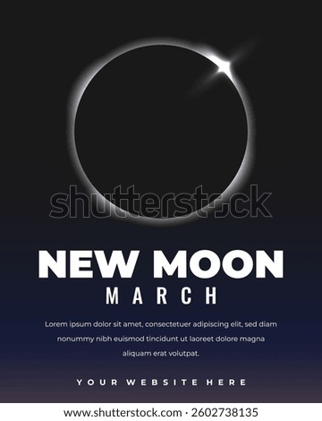 New Moon March banner template design. Usable for social media post , flyer, and web.