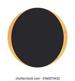 new moon on white background