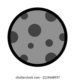 Symbol für Neumond, Symbol auf Emoji einzeln auf weißem Hintergrund