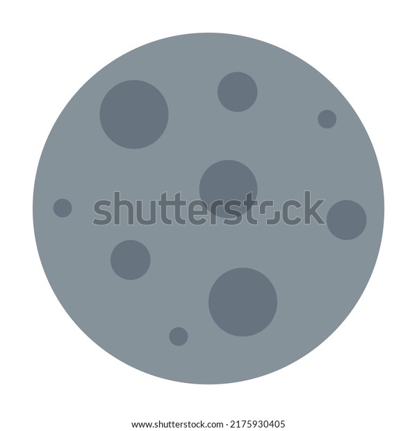 New moon symbol\
isolated on white\
background
