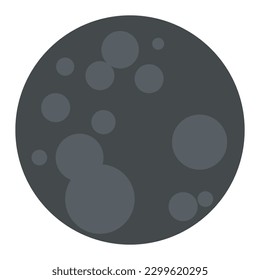 New moon symbol vector flat icon. Isolated new moon emoji illustration