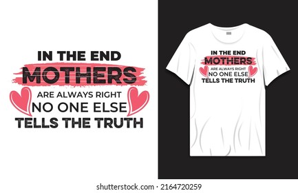 New mother t shirt in white color.