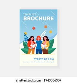 New mothers feeding babies in maternity clinic. Nurse, newborn children, bonding flat vector illustration. Motherhood, breastfeeding, child care concept for banner, website design or landing web page