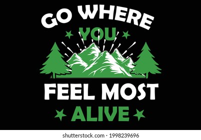 Neues T-Shirt-Design-Template für Berge