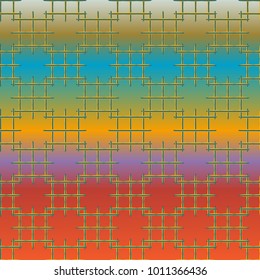 New multicolor abstract background with steel grid.