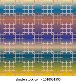 New multicolor abstract background with steel grid.