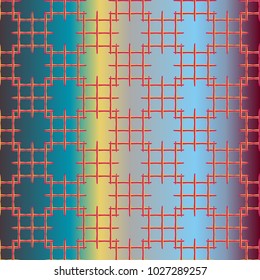 New multicolor abstract background with steel grid.