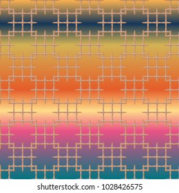 New multicolor abstract background with steel grid.