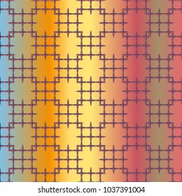 New multicolor abstract background with steel grid.