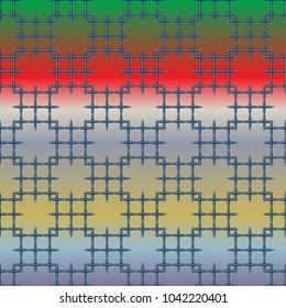 New multicolor abstract background with steel grid.