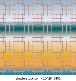 New multicolor abstract background with steel grid.
