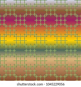 New multicolor abstract background with steel grid.