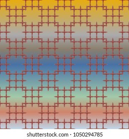 New multicolor abstract background with steel grid.