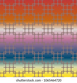 New multicolor abstract background with steel grid.