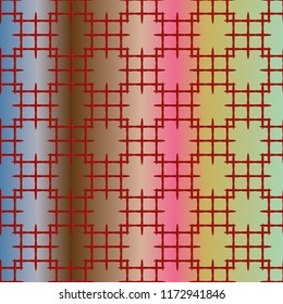 New multicolor abstract background with steel grid.