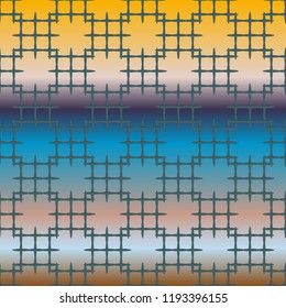 New multicolor abstract background with steel grid.
