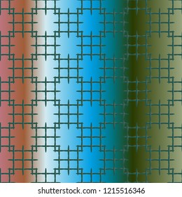 New multicolor abstract background with steel grid.