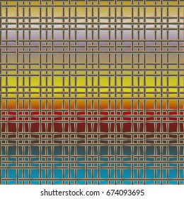 New multicolor abstract background with steel grid.