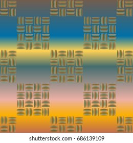 New multicolor abstract background with steel grid.