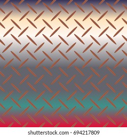 New multicolor abstract background with steel grid.