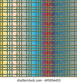 New multicolor abstract background with steel grid.