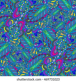 New multicolor abstract seamless pattern for textile design.