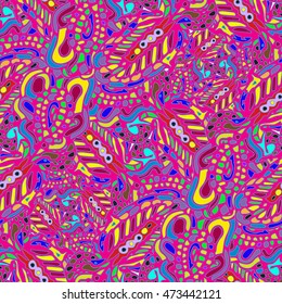 New multicolor abstract seamless pattern for textile design.