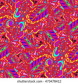 New multicolor abstract seamless pattern for textile design.