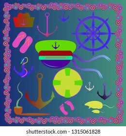 New multicolor sailor summer pattern kit.