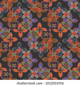 New multicolor seamless pattern with cute flower.