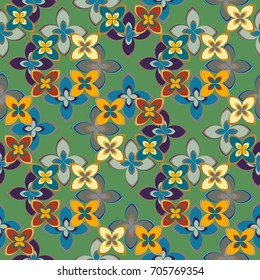 New multicolor seamless pattern with cute flower.