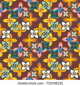New multicolor seamless pattern with cute flower.