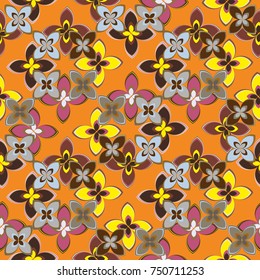 New multicolor seamless pattern with cute flower.