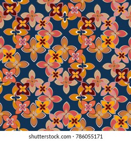 New multicolor seamless pattern with cute flower.