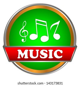 New music icon on a white background