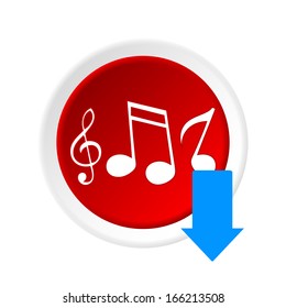 New music icon on a white background