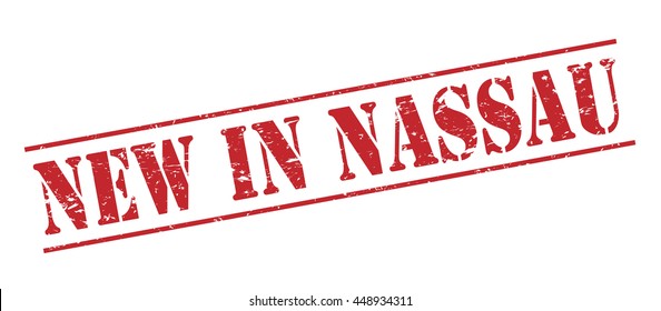 new in nassau vector stamp on white background