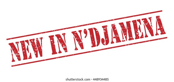 new in n'djamena vector stamp on white background