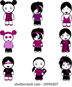 New Nine Emo Girls. More In My Portfolio